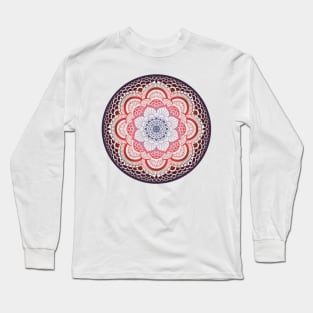 Purple and red mandala Long Sleeve T-Shirt